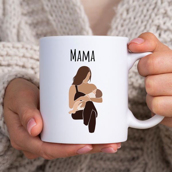Mama, Happy First Mother's Day, Gift Personalised Mug, Breastfeeding Mum