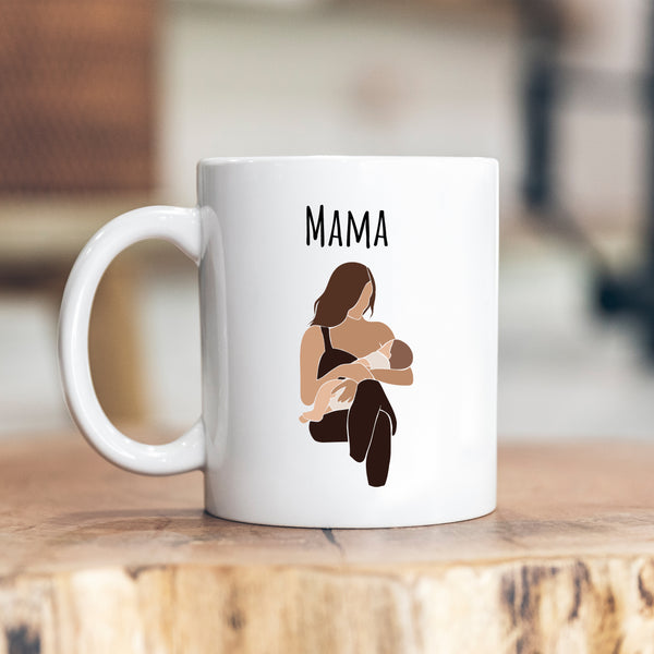 Mama, Happy First Mother's Day, Gift Personalised Mug, Breastfeeding Mum