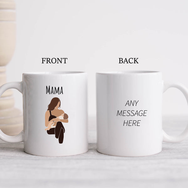 Mama, Happy First Mother's Day, Gift Personalised Mug, Breastfeeding Mum