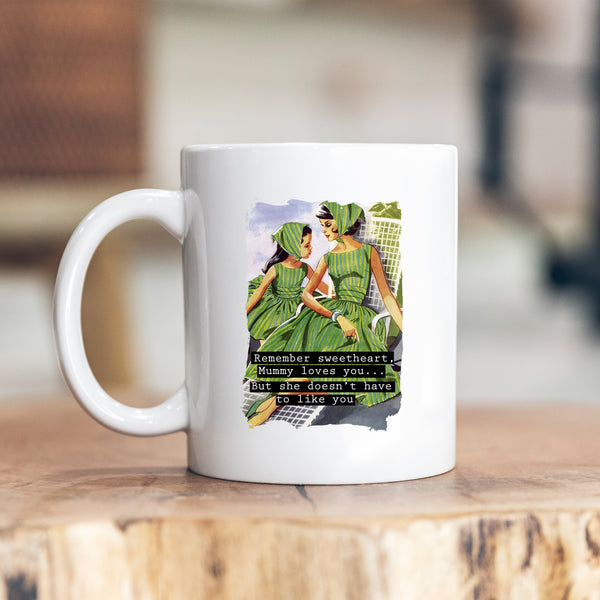 Sweetheart, Mummy Loves You, Funny Vintage-Style Personalised Mug, Gift for Her