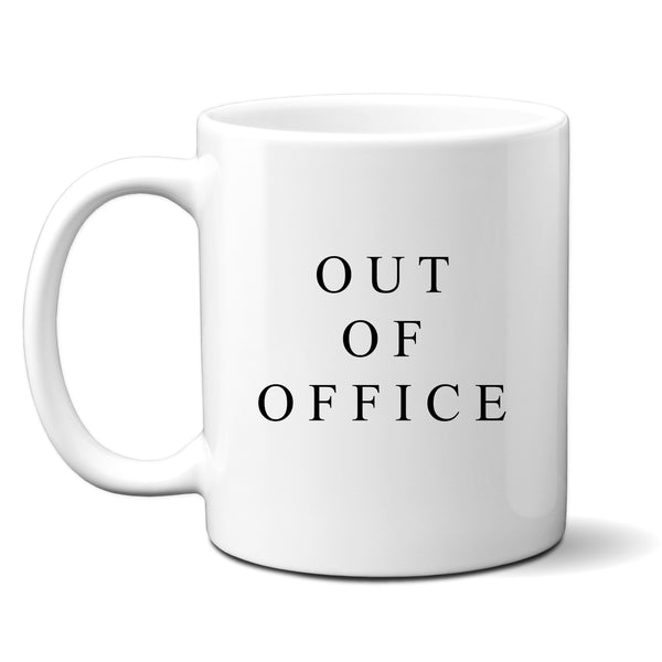 Out of Office, Funny Work Colleague Birthday Gift, Personalised Mug