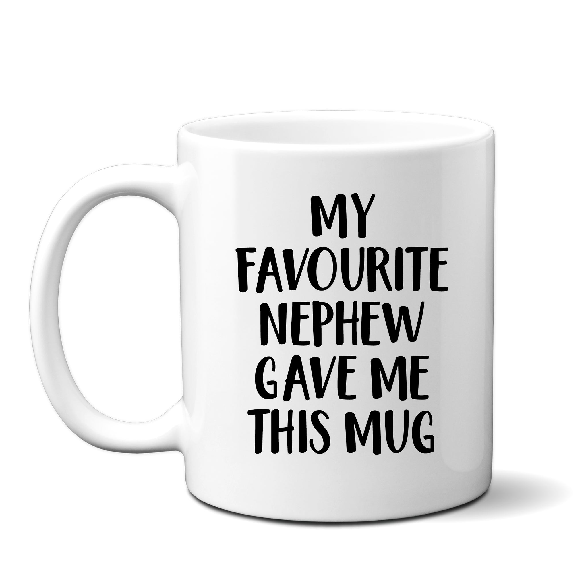 Best Uncle or Auntie Mug, My Favourite Nephew, Funny Happy Birthday Gift for Men or Women