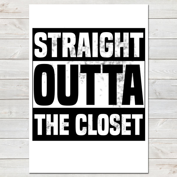 'Straight Outta Compton' Personalised Gift, Hometown / Funny Bedroom Print