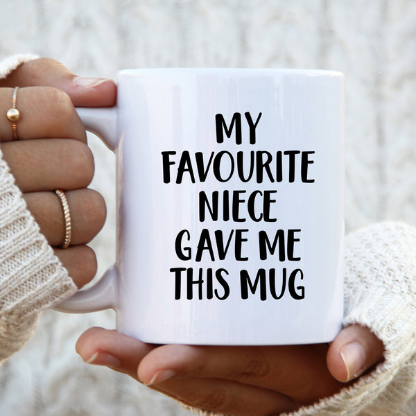 Best Uncle or Auntie Mug, My Favourite Niece, Funny Happy Birthday Gift for Men or Women