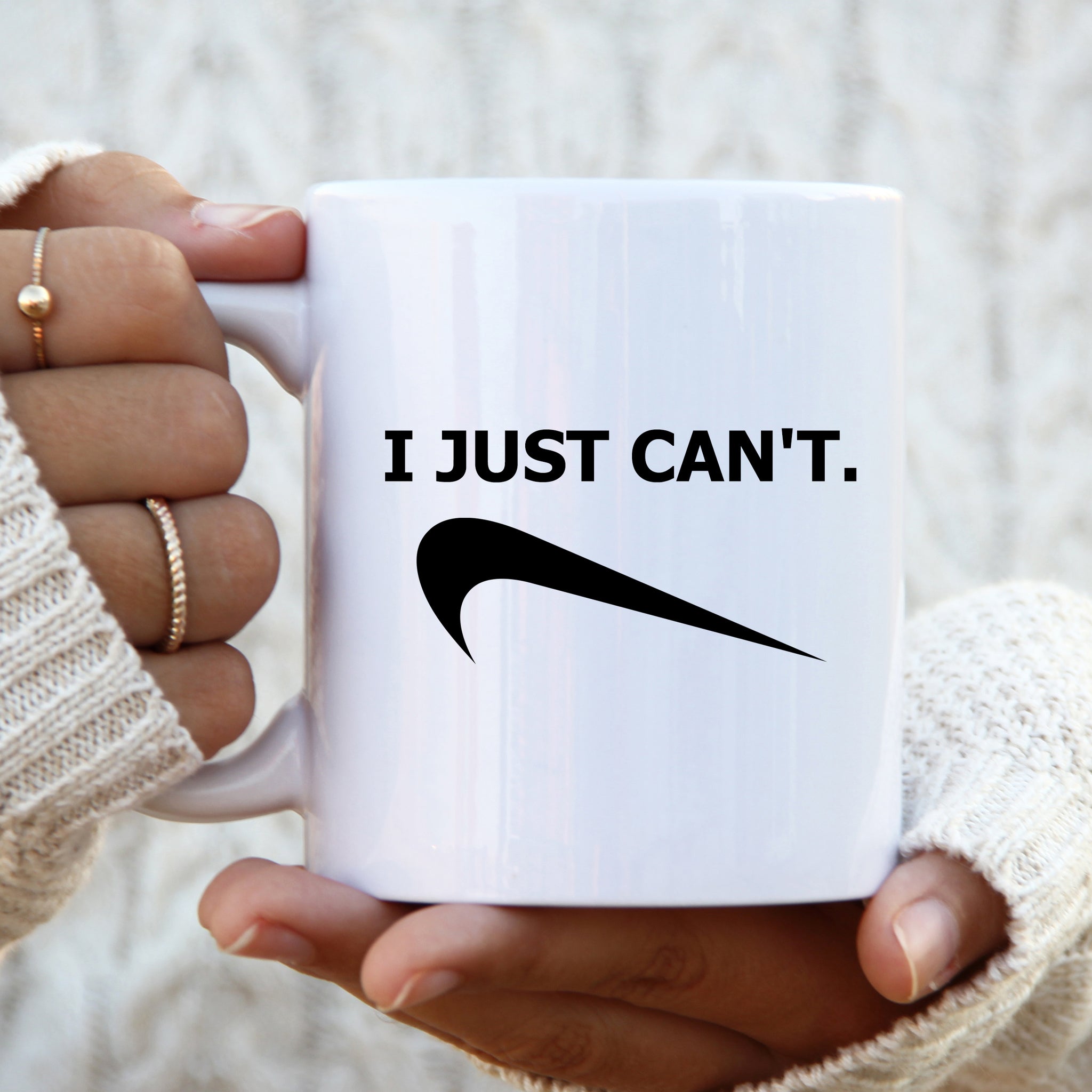 Funny Mug, I Just Can't, Funny Work Leavers, Christmas, Colleague, Friend, Happy Birthday Gift for Men or Women
