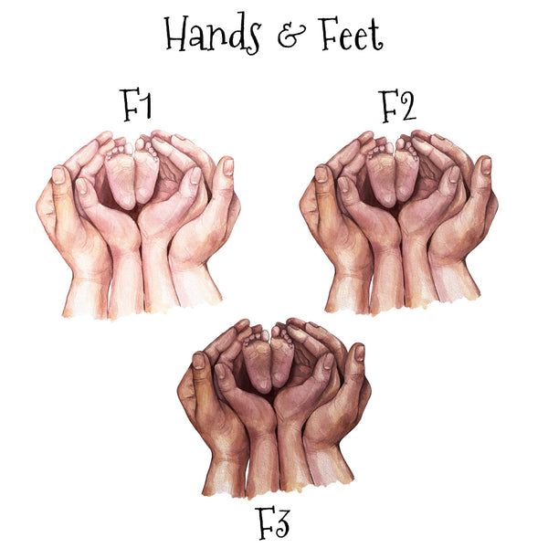Newborn Gift, Parents Hands, Baby Feet, Sentimental Mothers Day, New Baby Print