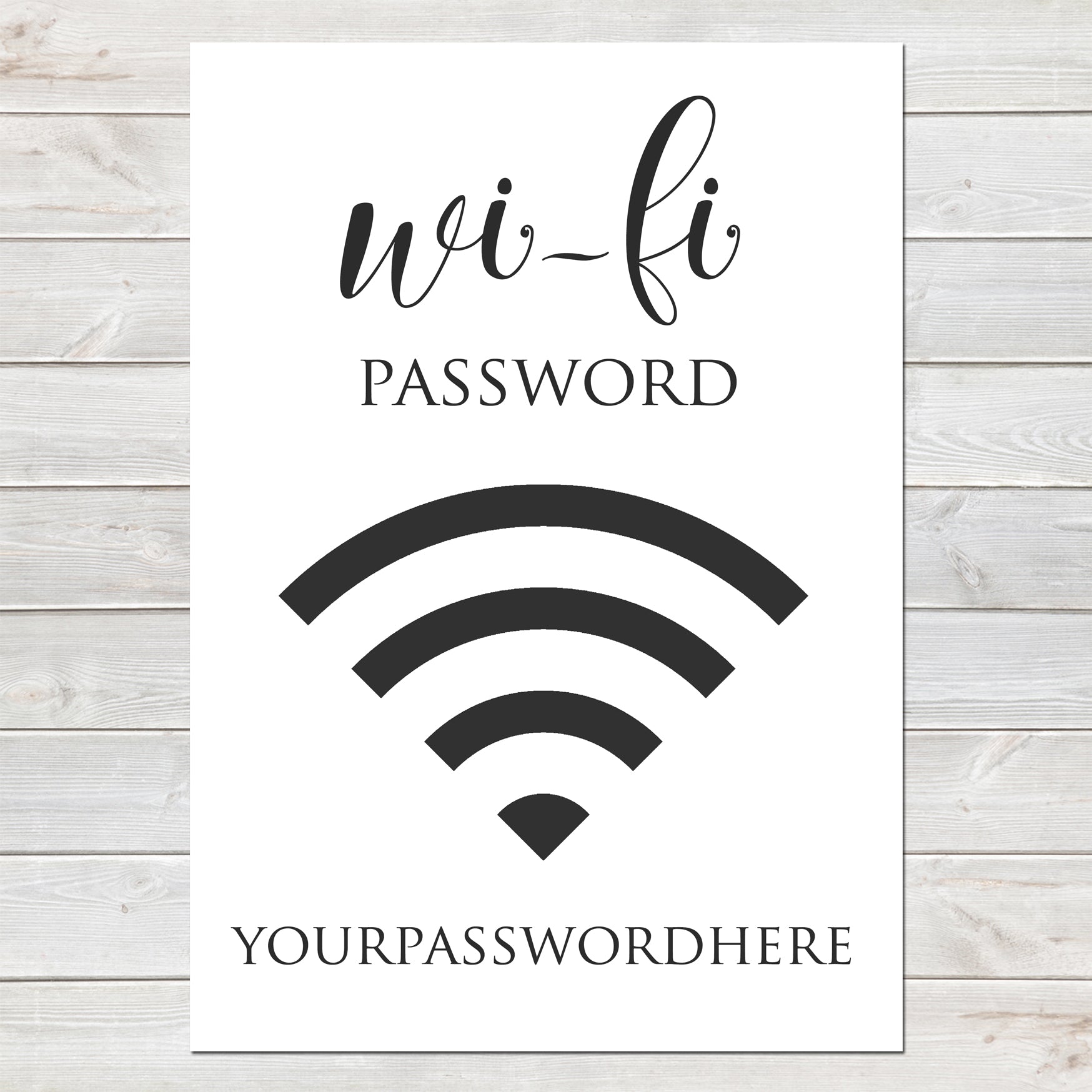 Wifi Password Print, Connection Signal Symbol