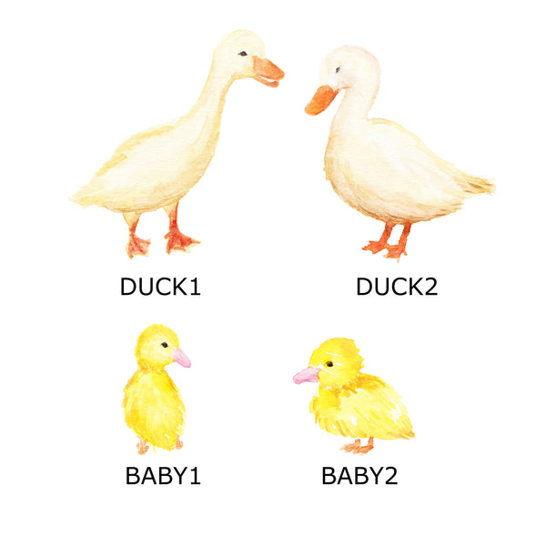 Ducks & Ducklings Family Print, Custom Quote, Personalised Wall Art Gift
