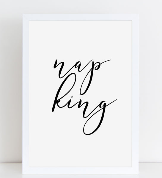 Nap King Poster Gift for Him, Fathers Day, Birthday Gift