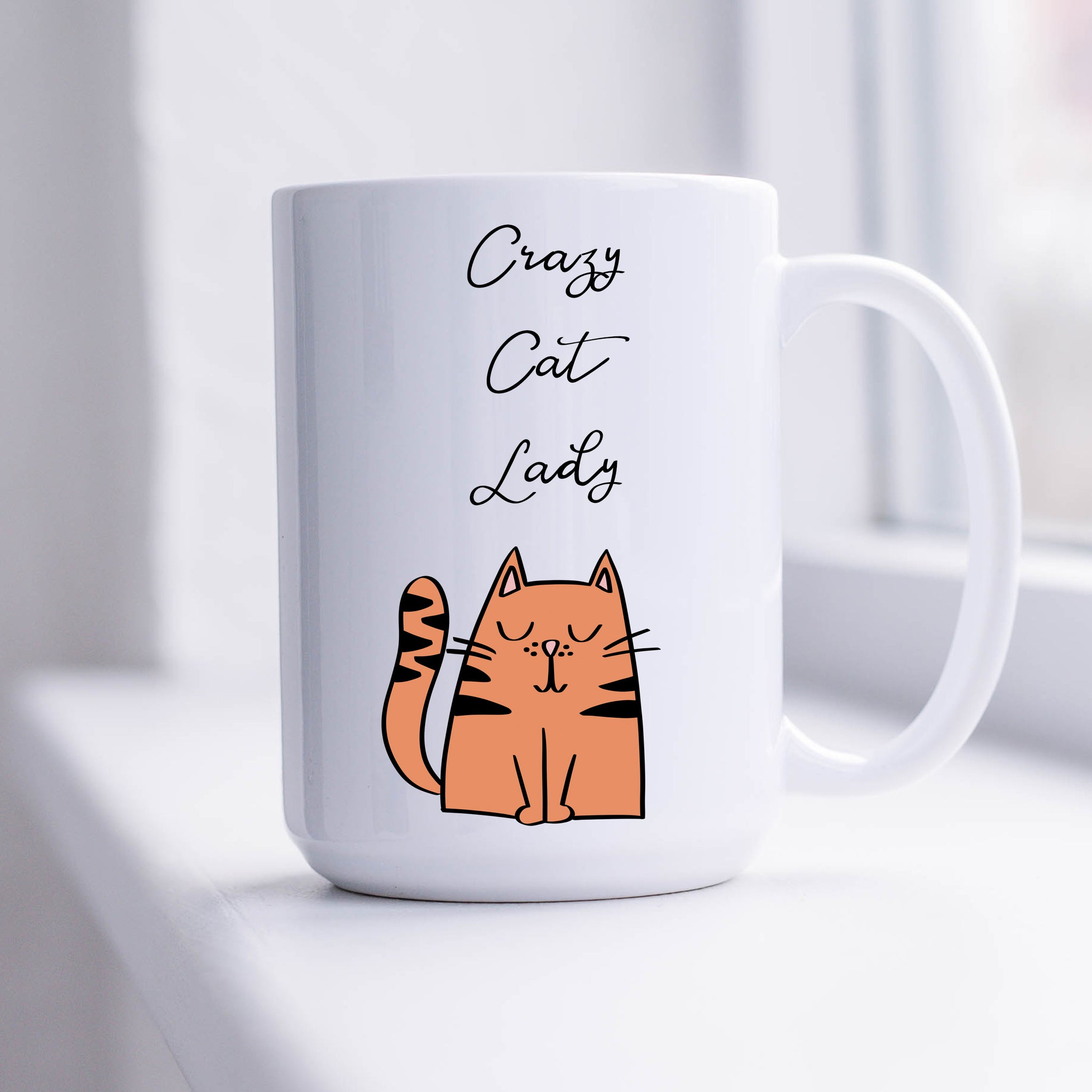 Crazy Cat Lady, Personalised Mug For Cat Lovers, Gift for Her, 11oz or 15oz