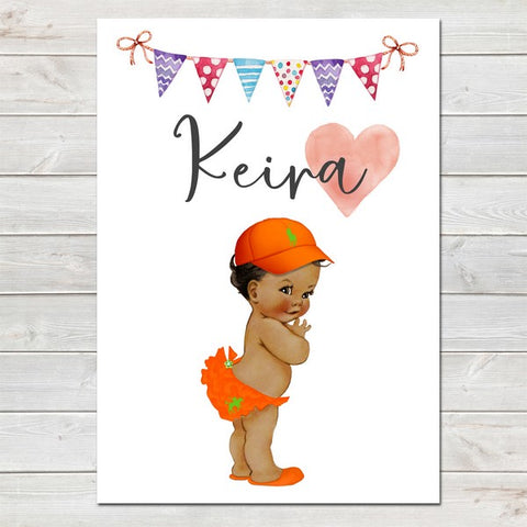 Sporty Baby Girl Name, Toddler Bedroom Print/Personalised Nursery Decor