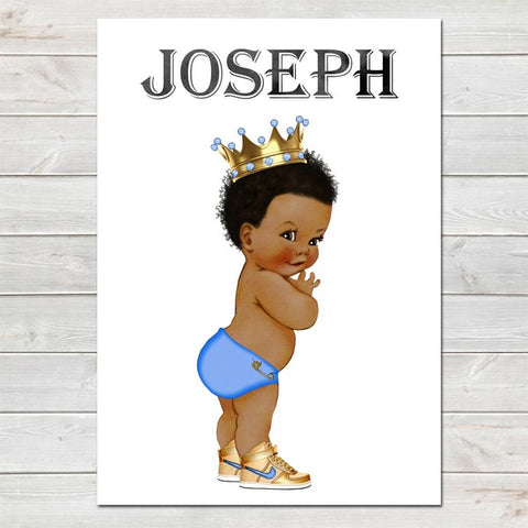 Baby Boy Prince Name, Toddler Bedroom Print/Personalised Nursery Decor