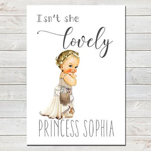 Baby Girl Personalised Poster Isn't She Lovely Boho Style Nursery Bedroom Print