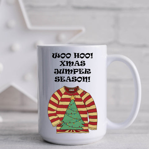 Personalised Xmas Jumper Sweater Mug, Festive Christmas Gift, 11oz or 15oz