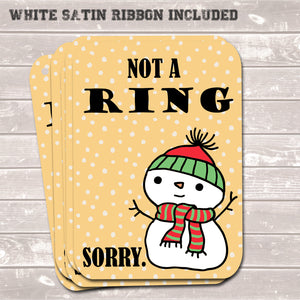 Christmas Gift Tags, Not a Ring Sorry, Present Accessories (Pack of 8)