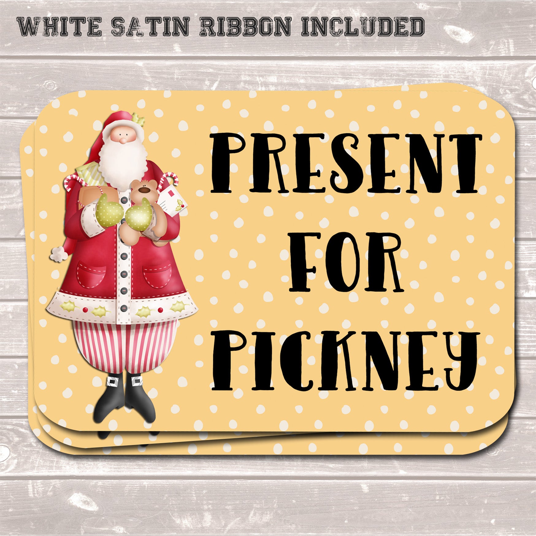 Christmas Gift Tags, Present for Pickney, Funny Present Accessories (Pack of 8)