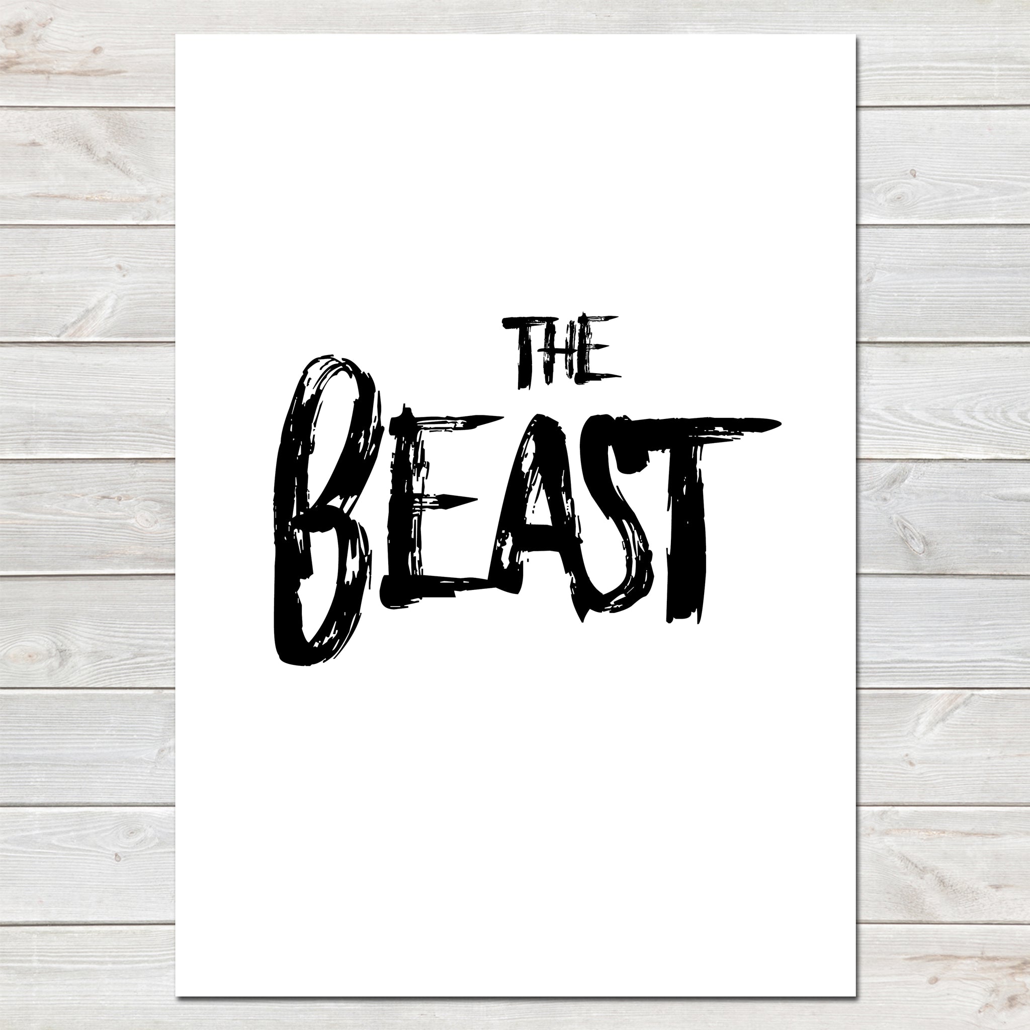The Beast Valentines New Home Wall Decor / Gift / Love Print