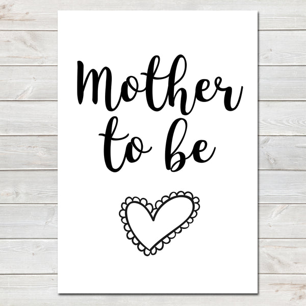 Mothers Day Print 'Mother To Be' Poster Pregnancy Gift