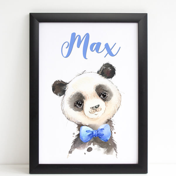 Baby Panda Print, Cute Personalised Animal Print for Kids