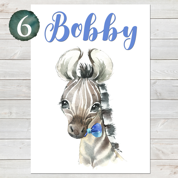 Baby Zebra Print, Cute Personalised Animal Print for Kids
