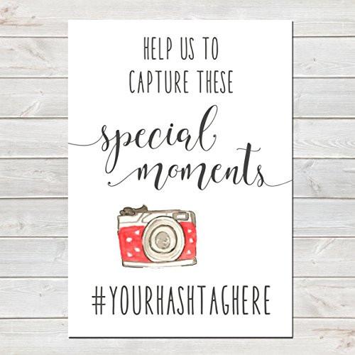 Wedding Hashtag for Social Network Sharing Camera Poster / Personalised Print- CLICK FOR MORE COLOURS