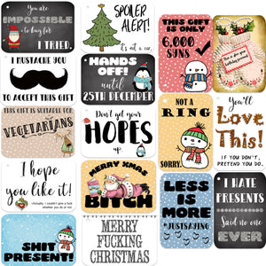 Funny Christmas Gift Tags for Adults, Handmade Bumper Pack