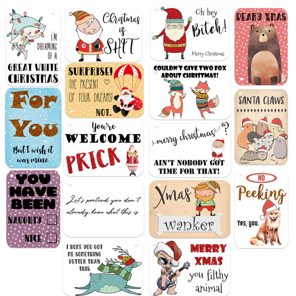 Funny Christmas Gift Tags for Adults, Handmade Bumper Pack